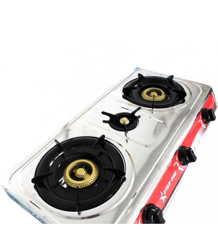 Rechaud a gaz 3 feux inox star one ss03-1y
