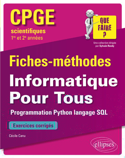 Informatique Pour Tous Programmation Python langage SQL