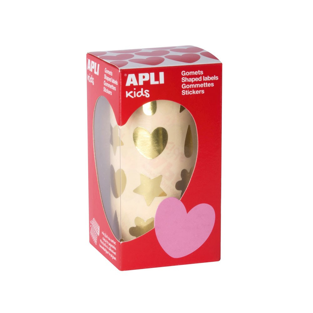 Rouleau gommettes formes assorties