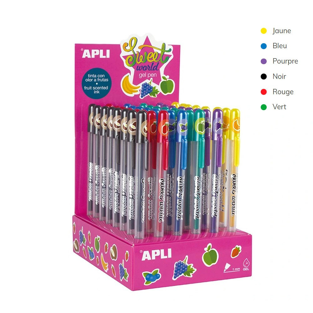 Stylos Apli fruités -6 couleurs