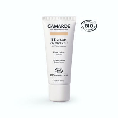 Gamarde BB Soin Teinté 4 en 1 Peaux Claires Bio