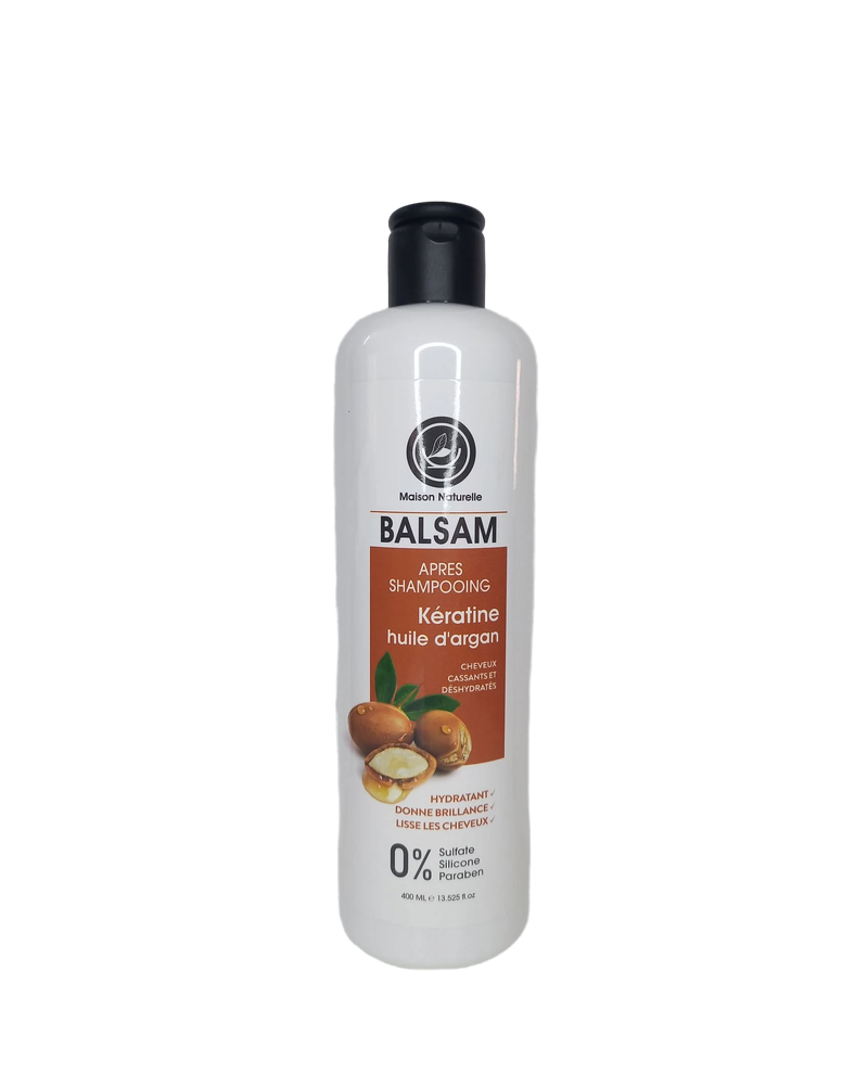 Balsam après shampooing kératine huile d'argan