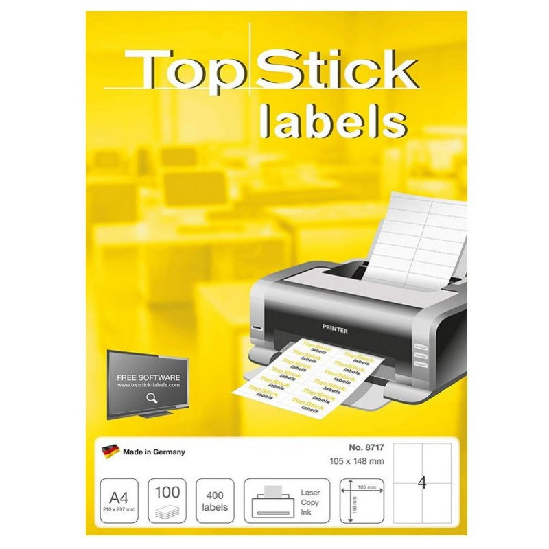 Etiquettes HERMA TOP STICK A 105 x 148 mm