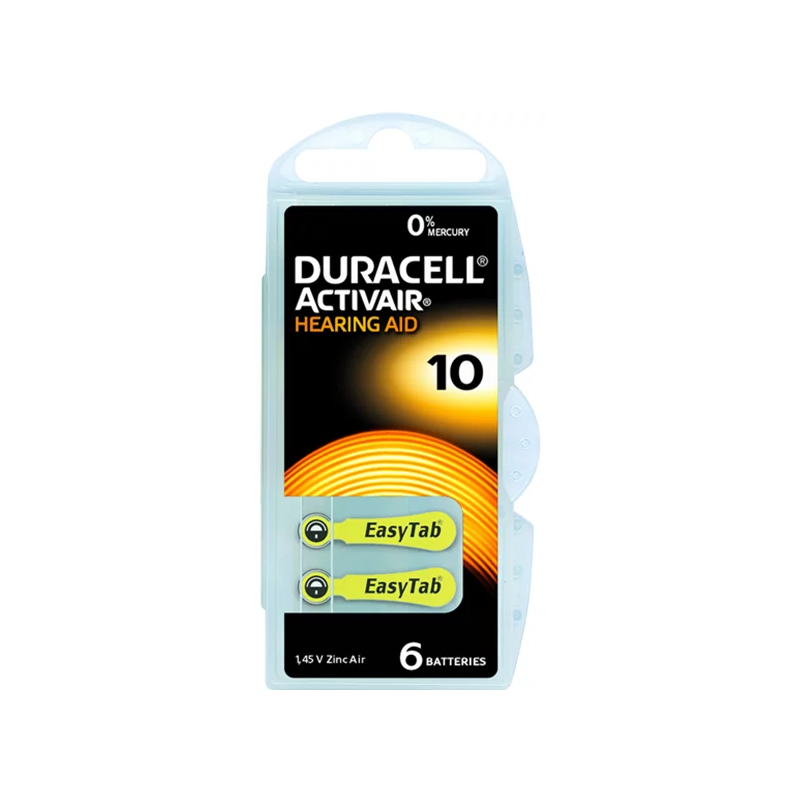 PILES DURACELL HEARING AID ZA 10