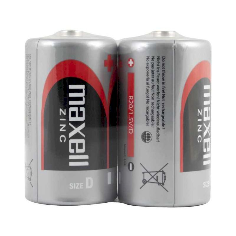 PILES SALINE MAXELL R20 CARBONE ZINC 1.50 V