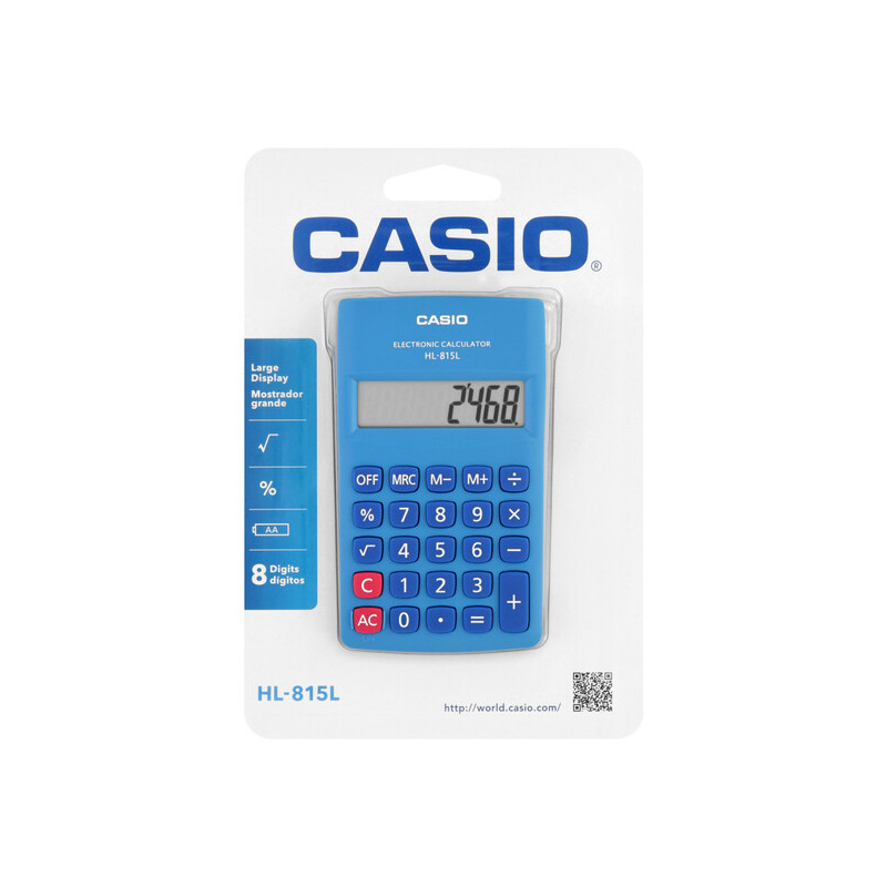 CALCULATRICE DE POCHE CASIO HL-815L-BU