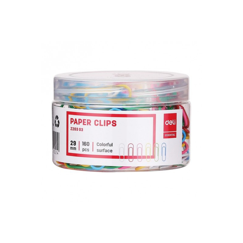 PAQUET 160X TROMBONES 28 MM COULEUR MIX
