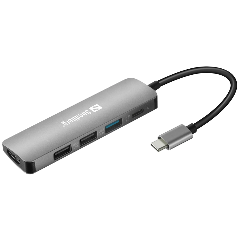 Sandberg Station d'accueil USB-C Aluminium