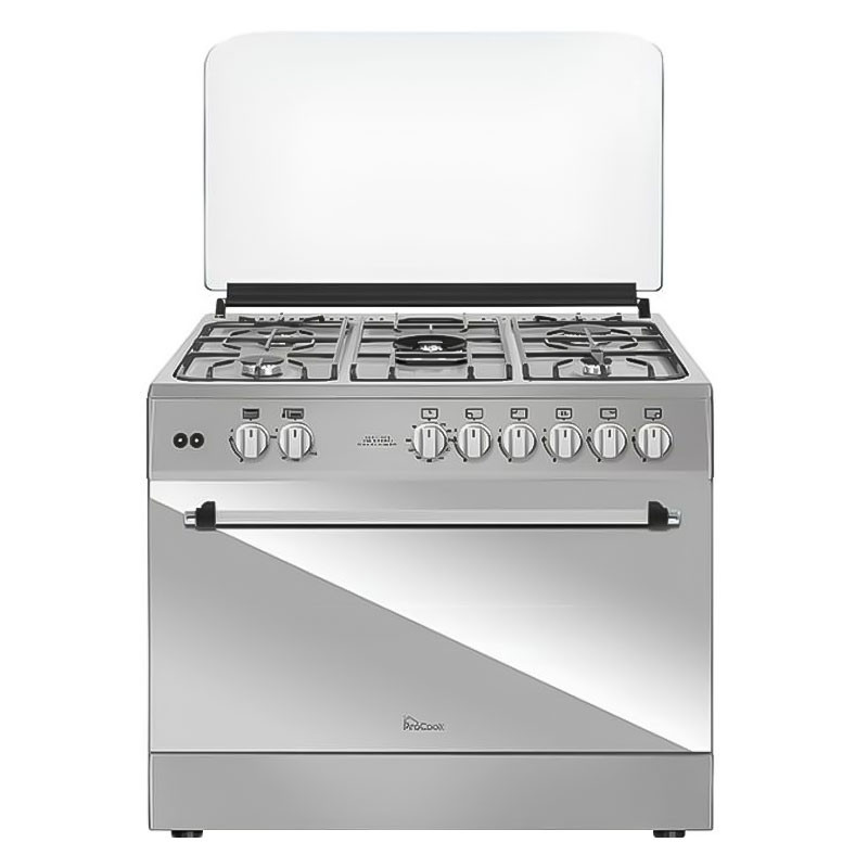 CUISINIERE A GAZ PROCOOK 90cm 5 FEUX INOX TG6950NF