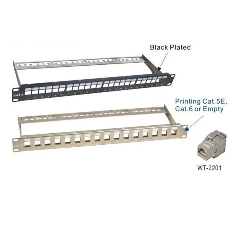 Panneau De Brassage W&T 24 Ports CAT6 FTP