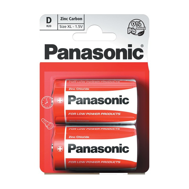 Panasonic 2 PILE ZINC CARBON R20 D2