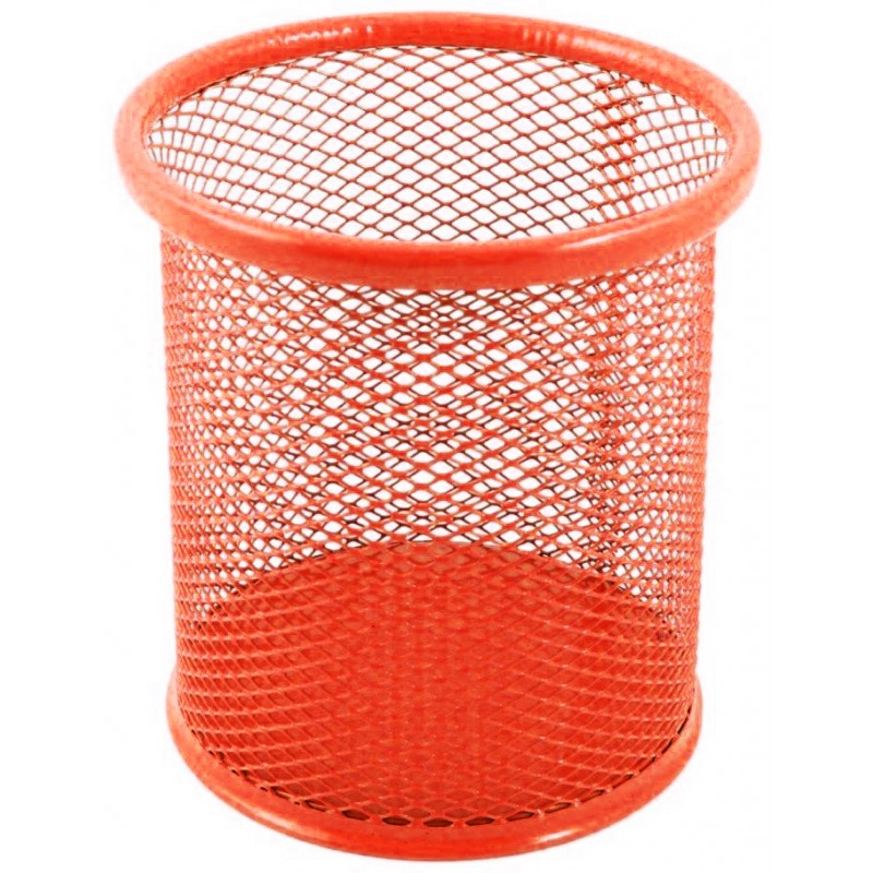 Porte Stylo Cylindre en métal Orangé