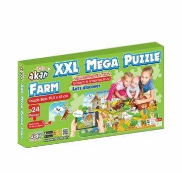 Mega Puzzle 91.5*61 Cm les animaux de la ferme Interactif