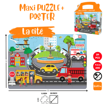 Maxi Puzzle + Poster La cité 3 à 5 ans