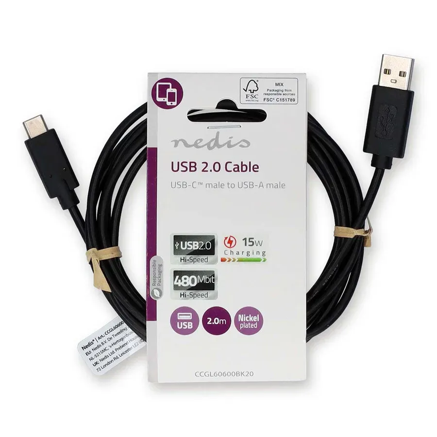 Unknown Câble USB 2.0 type-a vers USB type-c 1m