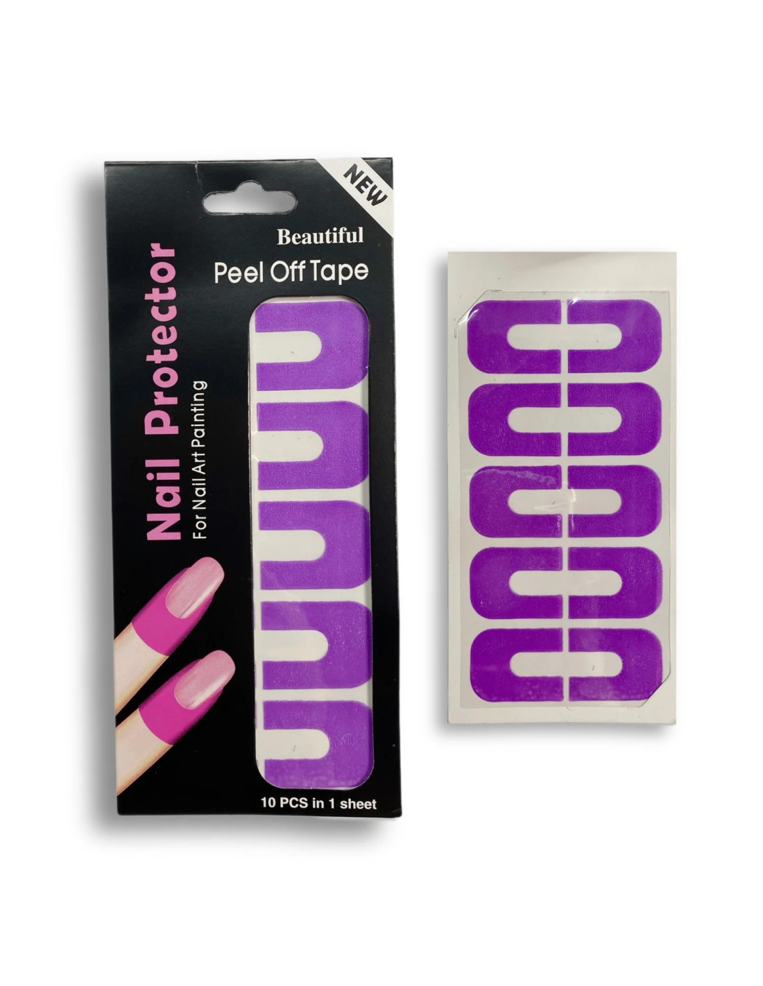 Nail Protector Peel Off Tape for Nail Art Painting, , 10 Pieces