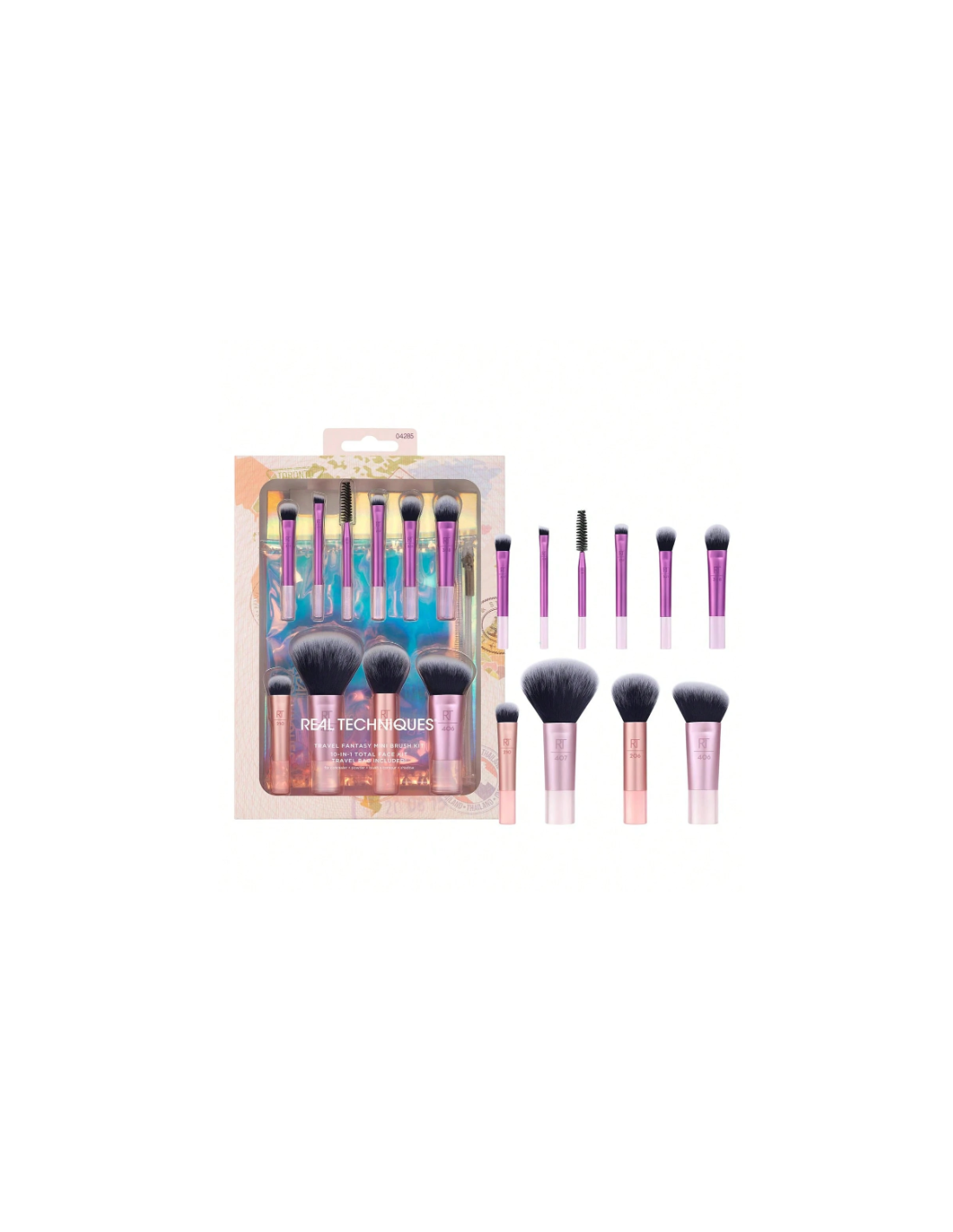 Real Techniques Kit de Mini Pinceaux de Maquillage de Voyage Fantasy 10 en 1