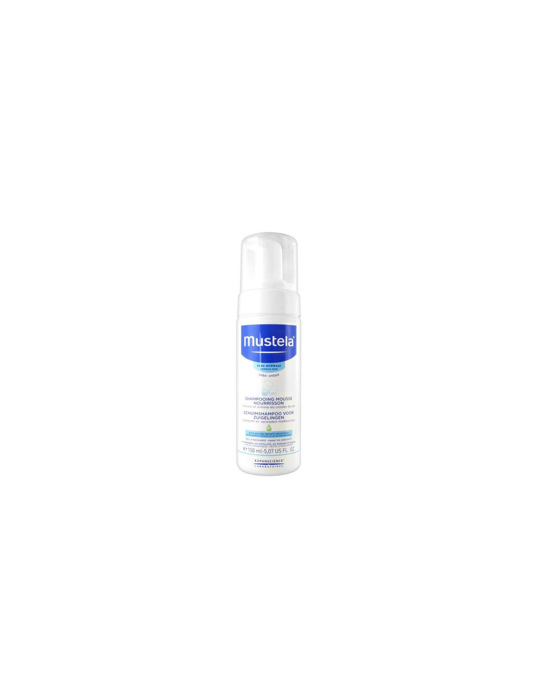 Mustela mousse nourrissant croute de lait peaux normales