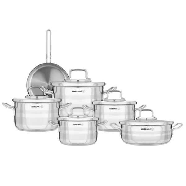 Batterie de Cuisine KORKMAZ Astron 11 Pièces A2051 Inox
