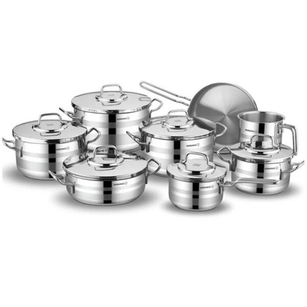 Batterie de Cuisine Korkmaz Astron 14 Pièces A2053 Inox