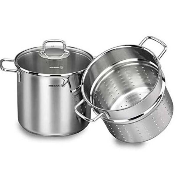 MARMITTE À SPAGHETTI KORKMAZ 5L INOX A1523