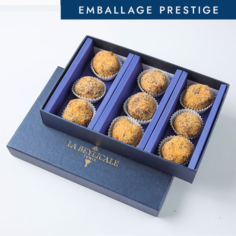 TRUFFES CHOCOLAT VALRHONA AUX NOISETTES 9 PIÈCES