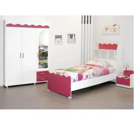 Chambre Enfant ALICE 190x 90 3 Portes Magenta