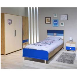Chambre Enfant CAMPUS 120x190cm 3 Portes Ostippo Chêne