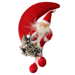 Figurine de Papa Noël + Croissant 2063D pour Décoration Noël