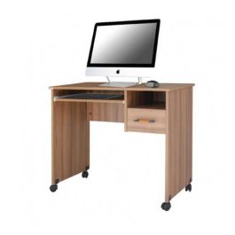 Bureau Informatique SOTUFAB Consol à Roulettes Marron