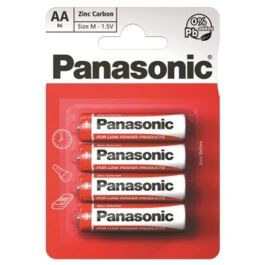 Panasonic 4x Piles Zinc-carbone R6 AA 1.5 V