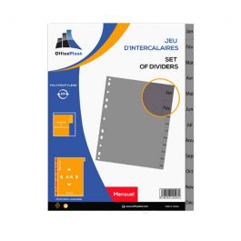 Intercalaire De Séparation OFFICEPLAST En PP Mensuel A4