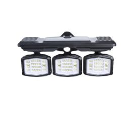 Applique Murale Solaire 3 Lampe 38W COB Détecteur Rechargeable YX670L-3