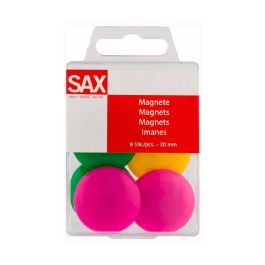 Boîte 6 Aimants SAX 3 Cm Assortis 162181