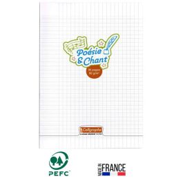 Cahier Piqûre CALLIGRAPHE Poésie & Chant Seyès Uni 96P A4