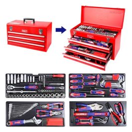Caisse à outils métalliques EMTOP EHTS01321 132 pièces