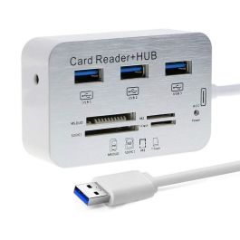 Hub USB 3.0 COMBO 3 Ports + Lecteur de cartes Aluminium