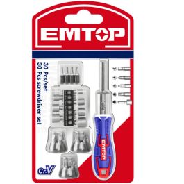Jeu De 30 Tournevis Cliquet Emtop EBST03006
