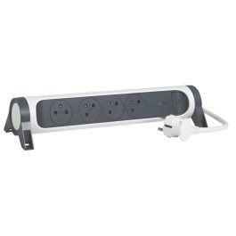 Multiprise LEGRAND 4*2P+T Parafoudre 1,5M Foncé