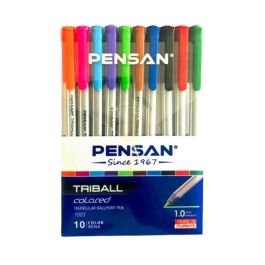 Pochette de 10 Stylos à bille PENSAN Triball Assortis