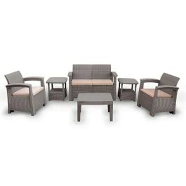 Salon de jardin SOFPINCE Syphax 4 places Dark Taupe