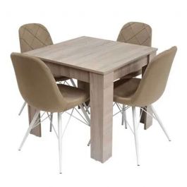 Salle a Manger SOTUFAB FLORA + 4 Chaises Rivera Beige