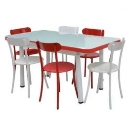 Salle a Manger SOTUFAB TULIPE + 6 Chaises SPOT