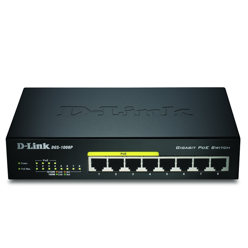 D-Link Switch De Bureau DGS-1008P 8 Ports 1000