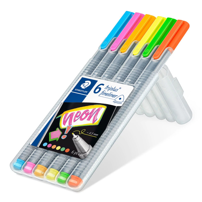 Staedtler De 6 Stylos Steadtler Triplus Fineliner 334 SB6CS3
