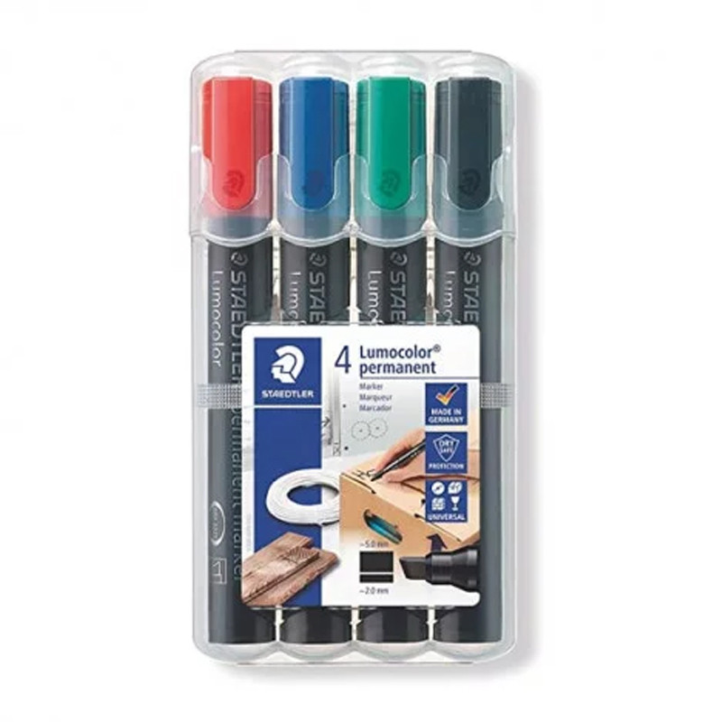 Staedtler 4 Marqueurs Permanent Staedtler Lumocolor 350 WP4