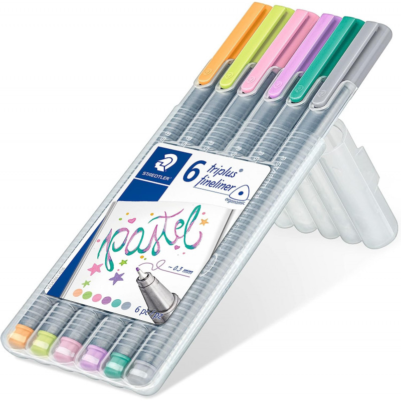 Staedtler De 6 Stylos Steadtler Triplus Fineliner 334 SB6CS1