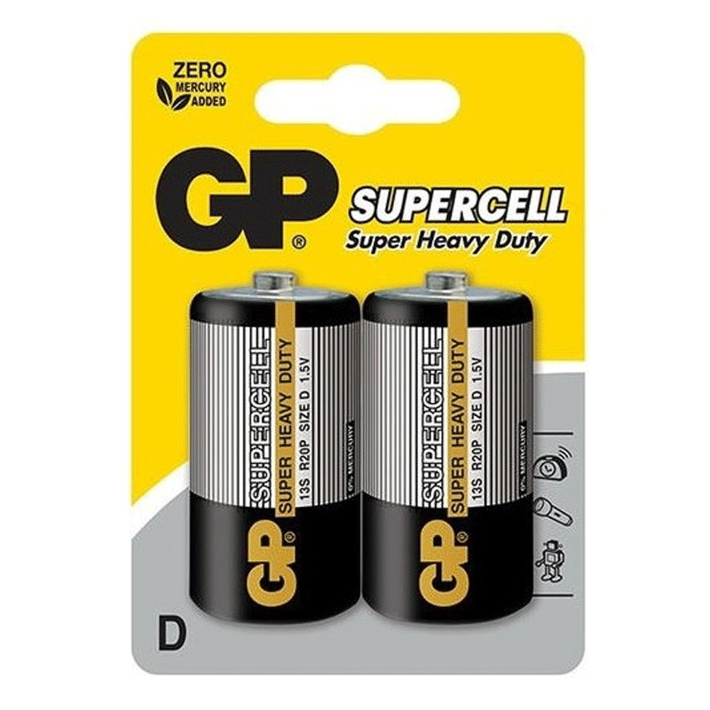 GP Batteries D GP Batterie Supercell Super Heavy Duty R20 1.5V