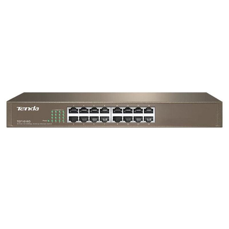 Tenda de Bureau Tenda TEF1016D 16 Ports Fast Ethernet MBPS Marron
