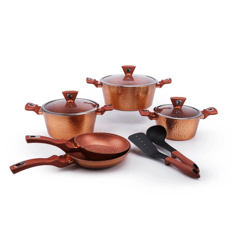 Olina De Cuisine Granite Olina 10 Pièces Effet Cuivre